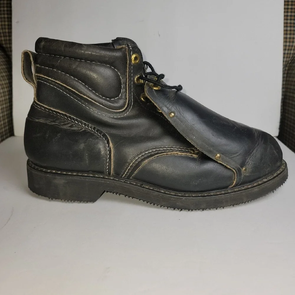 VTG Carolina Steel Toe Leather Boots Sz 11‎ 6